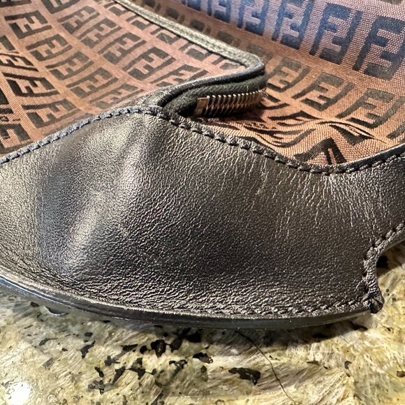 Fendi Zuccino Cuoio Borsa Pocket Bag Baguette - Picture 13 of 15